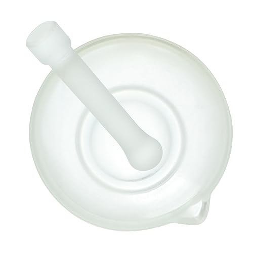 CATIEBYE 1セットガラス乳鉢 すり棒付き メディスングラインダー 実験用消耗品 便利な調理道具 キッチンやラボになポータブルデザイン